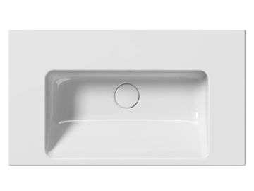 NORM 70X40 - Rectangular single ceramic washbasin with towel rail by GSI ceramica - view 3